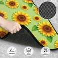 thumbnail image 3 of Kdxio Sunflower Leaves Print Car Floor Mats Universal SUV Front Rear Floor Foot Mats 4-Piece Full Set with Non-Slip Rubber Backing Car Accessories for Most Cars, 3 of 7