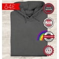 thumbnail image 2 of S4E Men's Rainbow Flag LGBTQ Gay Pride Hoodie Sweatshirts X-Large Charcoal, 2 of 4