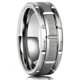 thumbnail image 1 of Anillo de carburo de tungsteno con borde biselado y ranura azul de 8MM para hombre, anillo de fibra de carbono azul con dragón celta negro, anillo de boda para hombre Tan Jianjun unisex, 1 of 2