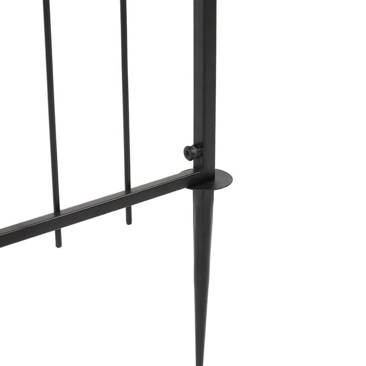 Alvantor Black Metal Garden Arbor, 85 in H Flat Top Wrought Iron