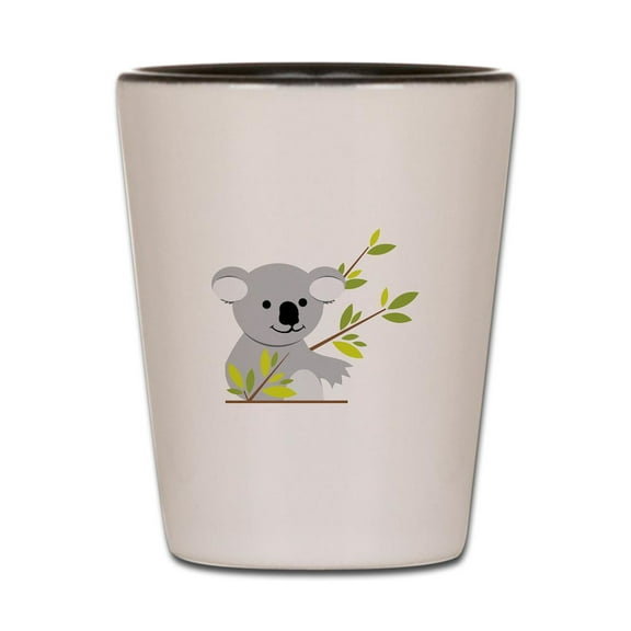 CafePress - Koala Bear - White/Black Shot Glass, Unique and Funny Shot Glass