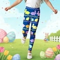 thumbnail image 4 of Girl's Pants Easter Print Leggings Athletic Casual Stretch Toddlers Kids Bottoms, 4 of 5