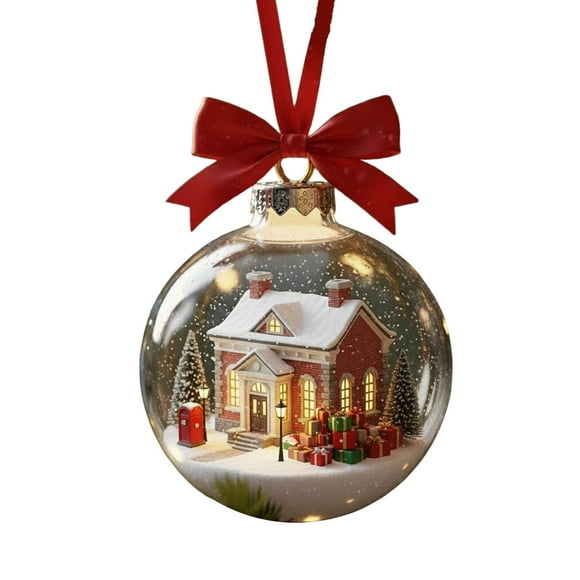 Rapeiae Natural Wonders Series Christmas Ball Flat Acrylic Pendant