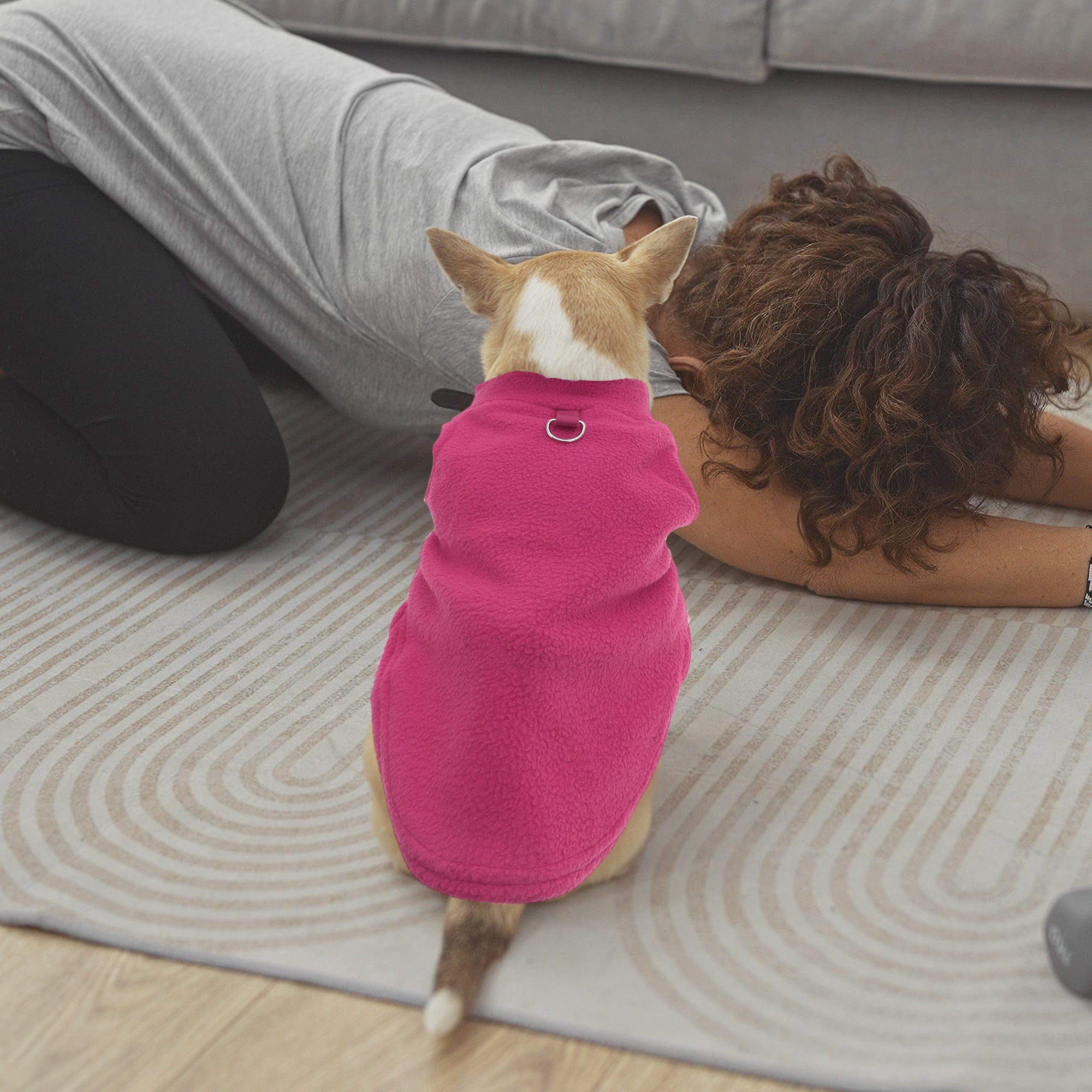 Unique Bargains Dog Cat Warm Vest Small Dog Cat Jumpers Rose Red XL
