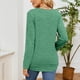 thumbnail image 5 of Camiseta de manga larga con cuello en V para mujer Top tipo túnica de manga larga con cuello en V para mujer Top de otoño con cuello en V con empalme de encaje Top básico de ANGGREK Otros, 5 of 7