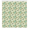 thumbnail image 3 of Ambesonne Abstract Shower Curtain, Monarch Butterfly and Palm, 69"Wx70"L, Teal Green Brown, 3 of 3