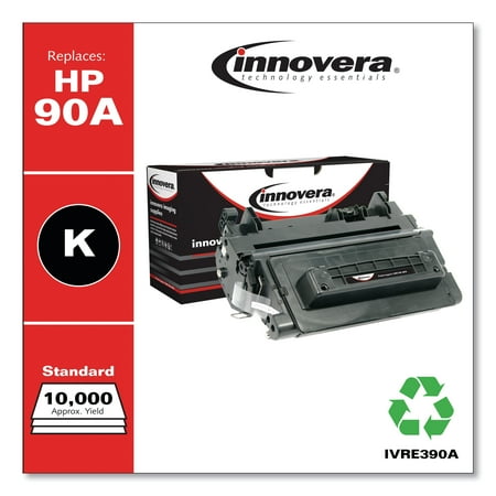 Innovera Remanufactured Black Toner Cartridge, Replacement for HP 90A (CE390A), 10,000 Page-Yield -IVRE390A