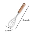 thumbnail image 2 of Bearachild Batidor de huevos de madera, varilla agitadora multiusos, varilla mezcladora Manual de acero inoxidable, herramientas para hornear en la Cocina y Comedor Bearachild HA066858-00, 2 of 5