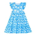 thumbnail image 3 of Robes d'Été pour Préadolescente, Robes Trapèze à Volants Évasées pour Fille, Manches à Volants, Robe Bleue, Robes de Demoiselle d'Honneur pour Filles, 3 of 9
