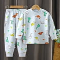 thumbnail image 2 of Ulanda Toddler Baby Boy Fall Winter Clothes Long Sleeve Sweatshirt Pullover Tops + Pants Outfit Set (Light Blue, 5-6 Years), 2 of 6