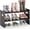 Black, variant on Expandable-2-Tier-Shoe-Rack-for-Closet With Adjustable Height, and Metal Combination Shoe Shelf Organizer with Handles, Space-Saving Shoes Holder Stand Storage for Entryway, Entrance, Garage