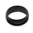 thumbnail image 4 of Bling Jewelry Mens Plain Dome Black Titanium Wedding Band for Men - Comfort Fit Titanium Ring, 4 of 6