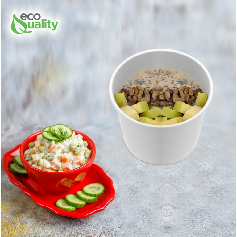 Grease Resistant Disposable Soup Bowls , Restaurant Throw Away Food  Containers