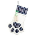 thumbnail image 2 of Christmas Stockings for Cat Dog Burlap Paw Stockings for Pet Buffalo Plaid Santa Stocking Fireplace Hanging Stockings Personalize Christmas Decoration, 2 of 4