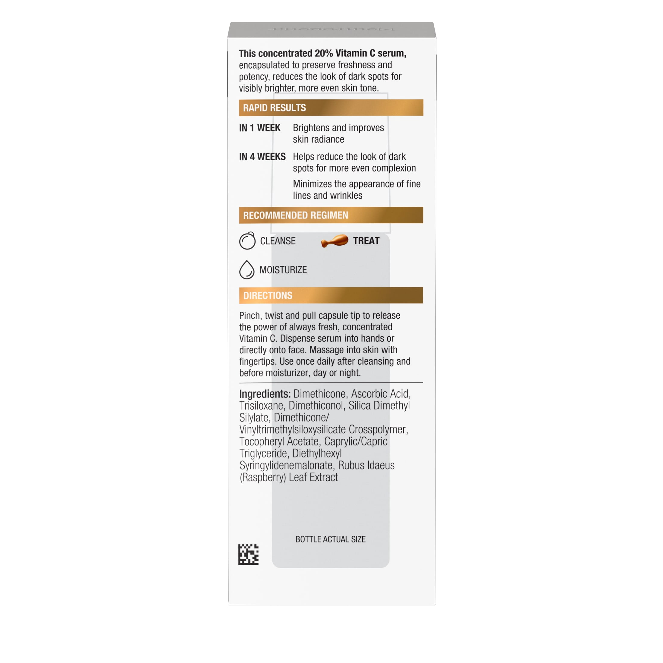 Neutrogena Rapid Tone Repair Brightening Vitamin C Face Serum, 30 Count