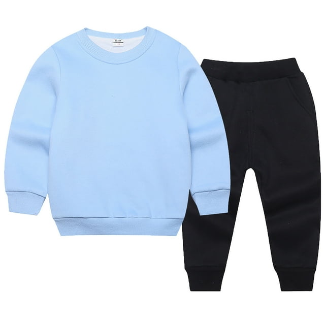 Boys Outfits Set - Active Two-Piece Sweatshirt and Sweatpants Jogger Pants Ensemble for Kids