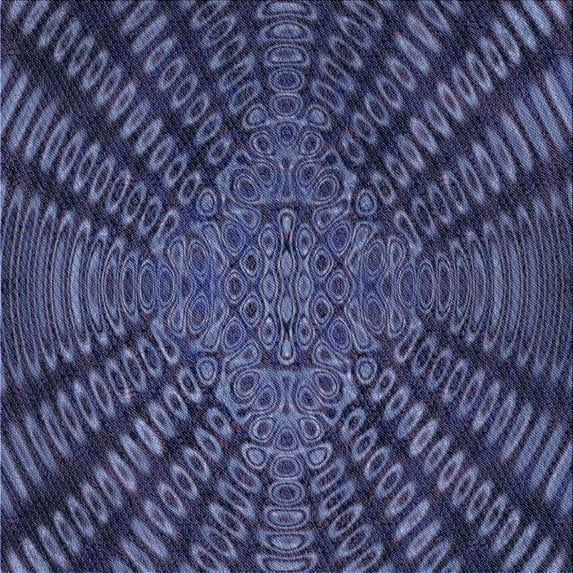 Ahgly Company Indoor Square Patterned Slate Blue Area Rugs, 6' Square