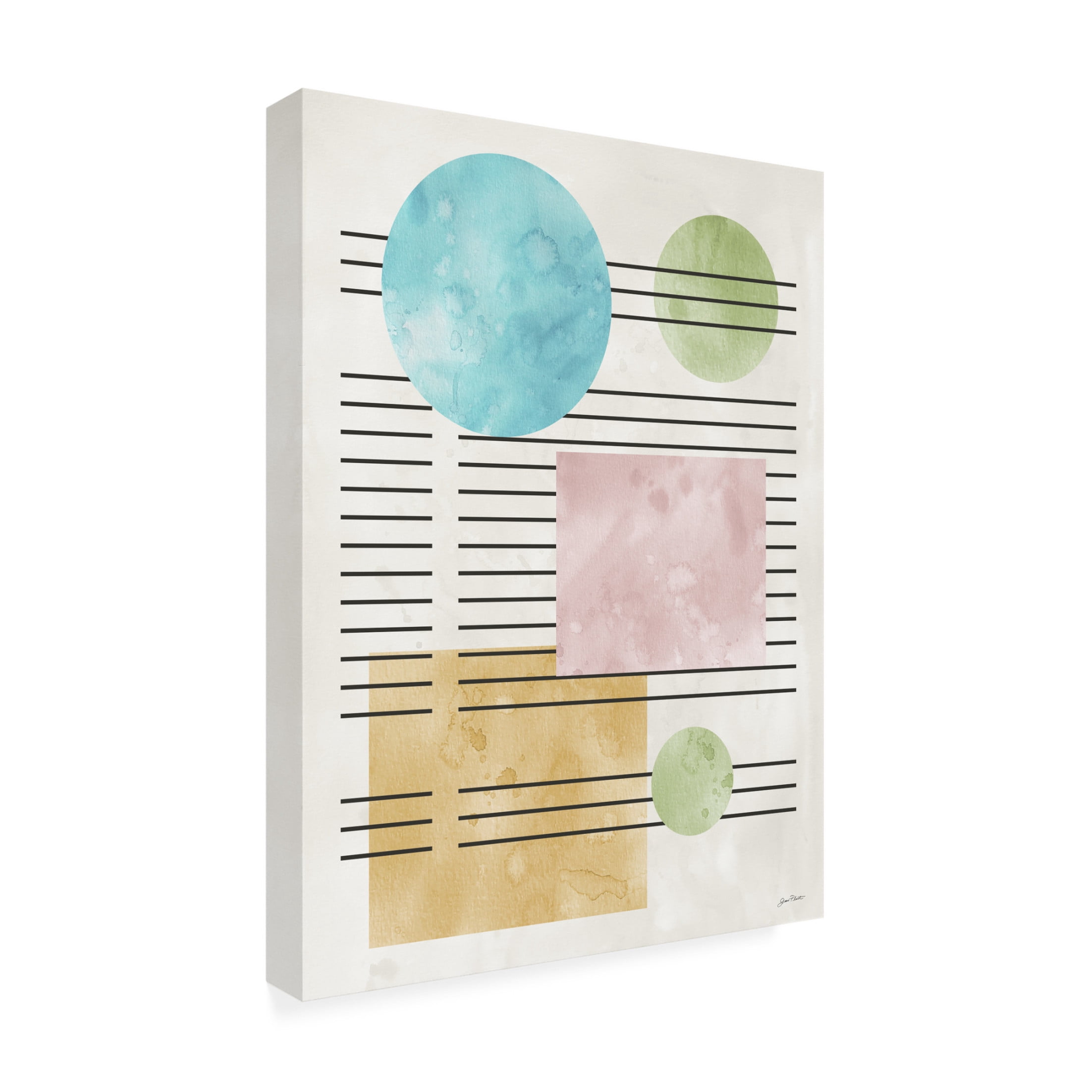 Canvas Wall Art - Jean Plout 'Mid Century Boho 7' Wall Art for Living Room, Bedroom, or Office Décor by Trademark Fine Art - 14 x 19 Inches