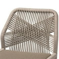 thumbnail image 5 of Pemberly Row Modern Gray Woven Rope Mahogany Dining Side Chair, 5 of 9