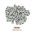 thumbnail image 3 of Uxcell Miniature Bricks Clay Mini Wall Brick for Model Building Grey Pack of 50 Scale 1/12 29x14x9.5mm/1.14x0.55x0.37", 3 of 6