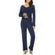 thumbnail image 4 of Pijama de manga larga de dos piezas conjuntos de pijama Abanopi Azul XXL, 4 of 7