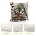 thumbnail image 4 of PHYHOO Christmas Pillow Covers, Striped Wooden Tree Xmas Holiday Decor Decorative Throw Cushion Case Decoration for Home Party Sofa Couch (Brown), 4 of 5