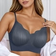thumbnail image 2 of KHONTS,Women's Comfortable Wireless Push up Bras No Underwire Seamless Bra Support Full Coverage Padded Bralettes Grey L, 2 of 4
