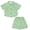 Green, variant on NIPAXO Boys Shirt Set Floral Print Cotton Blend Short Sleeve Button Down Shirt and Shorts 2-Piece Outfit Set for Boys, Brown, Sizes 4-5Y