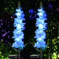 thumbnail image 2 of Spencer 2 Pack Solar Lights Outdoor, IP65 Waterproof Solar Garden Lights Solar Powered Hyacinth Flower Lights Stake Lights for Yard Patio Pathway Decoration (Blue), 2 of 10