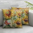 thumbnail image 3 of JEUXUS  Abstract Cartoon Flower Pillow Cases,Decorative Cushion Cover (Oil Painting Sunflower), 3 of 5