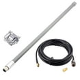 thumbnail image 1 of Antena aérea de fibra de vidrio optimizada para minero omnidireccional de helio, 12 dBi, 868 MHz, 915 MHz, N-macho, 550 mm, fibra gris y negra, 1 of 5