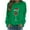 #0252-Green, variant on Uoodti Womens Long Sleeve Plus Size Gift Crewneck Sweatshirts Ugly Christmas Sweater Women Funny Red Wine Glass Shirts Pullover