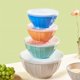 thumbnail image 1 of Cuencos para mezclar con tapas, juego de cuencos de plástico para encajar, cuencos para almacenar alimentos, juego de cuencos para mezclar aptos para microondas, 4 cuencos y 4 tapas, 1 of 5