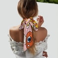 thumbnail image 5 of Wukai Retro 70s Hippie Print Hair Scarf for Women Fashion Silky Satin Headscarf Wrap Breathable Lightweight Neck Scarves For Handbag Accessories, 5 of 6