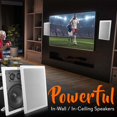 thumbnail image 3 of Pyle Home 6.5" 2 Way Enclosed In Wall/Ceiling Flush Mount Speaker Pair (4 Pack), 3 of 5