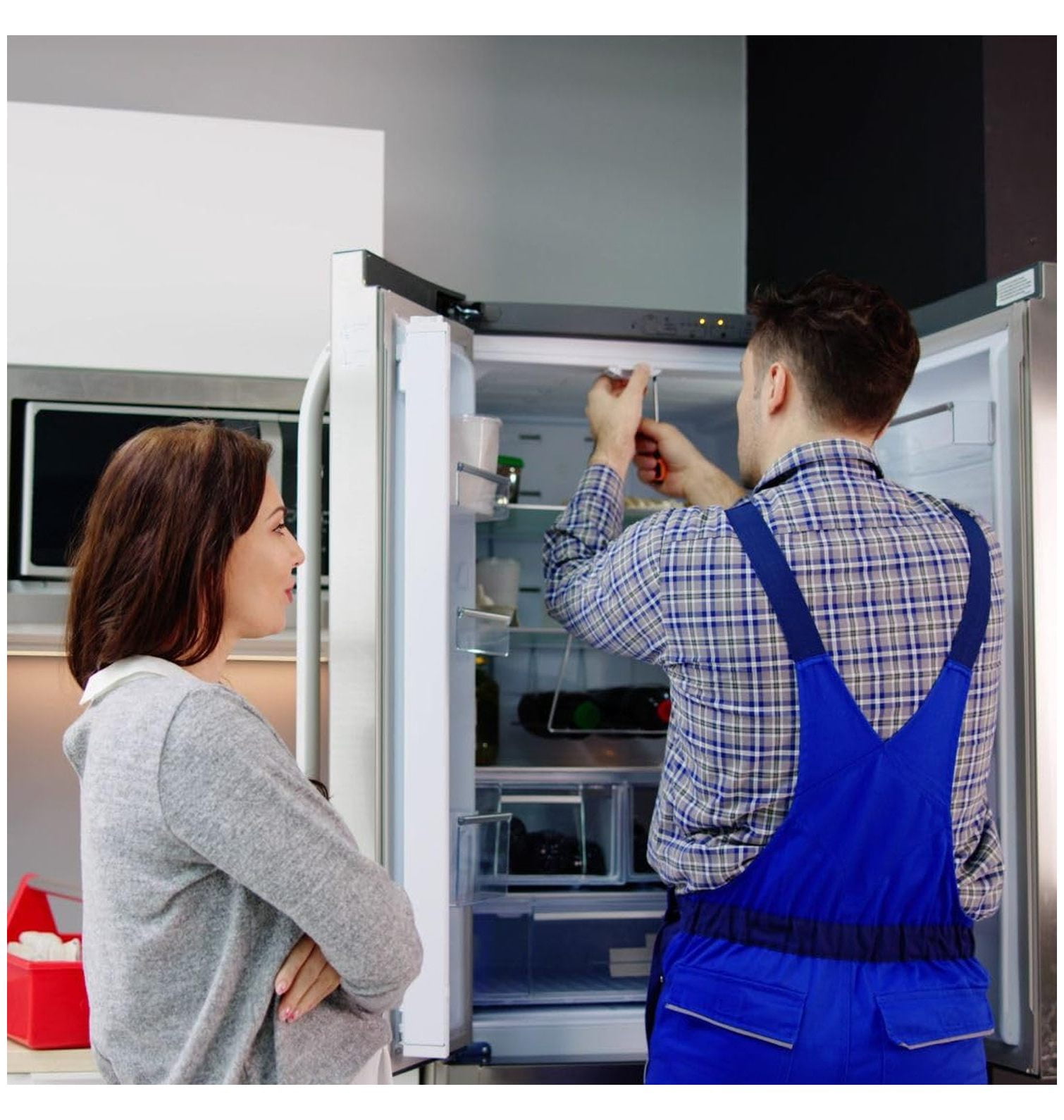 Refrigerator Ice Maker Replacement for Whirlpool Kenmore - 241803703, AP5671756, PS7784017 - 120V 35W Ice Machine