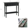 thumbnail image 4 of Leick Home 20027-BK Coastal One Drawer Narrow Hall Console Sofa Table with Shelf, Swan Black, 4 of 11