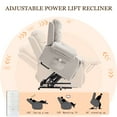 thumbnail image 3 of Korser Small Power Lift Recliner Chair for Elderly with Memory Function Linen for Living Room,Beige, 3 of 8