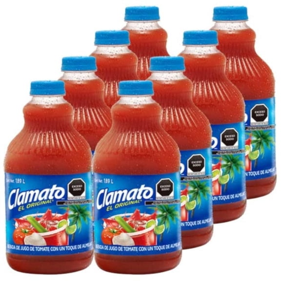 Pack de 8 Jugo Clamato El Original 1.89 L Clamato