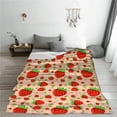 thumbnail image 6 of Yibo Strawberry Cherry Pattern Flannel Soft Warm Cute Strawberry Fruits Blanket Fleece Bed Couch Living Room Blanket for Kids Adults, 6 of 8