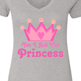 thumbnail image 4 of Inktastic Yes I Am the Princess Crown Women's V-Neck T-Shirt, 4 of 5