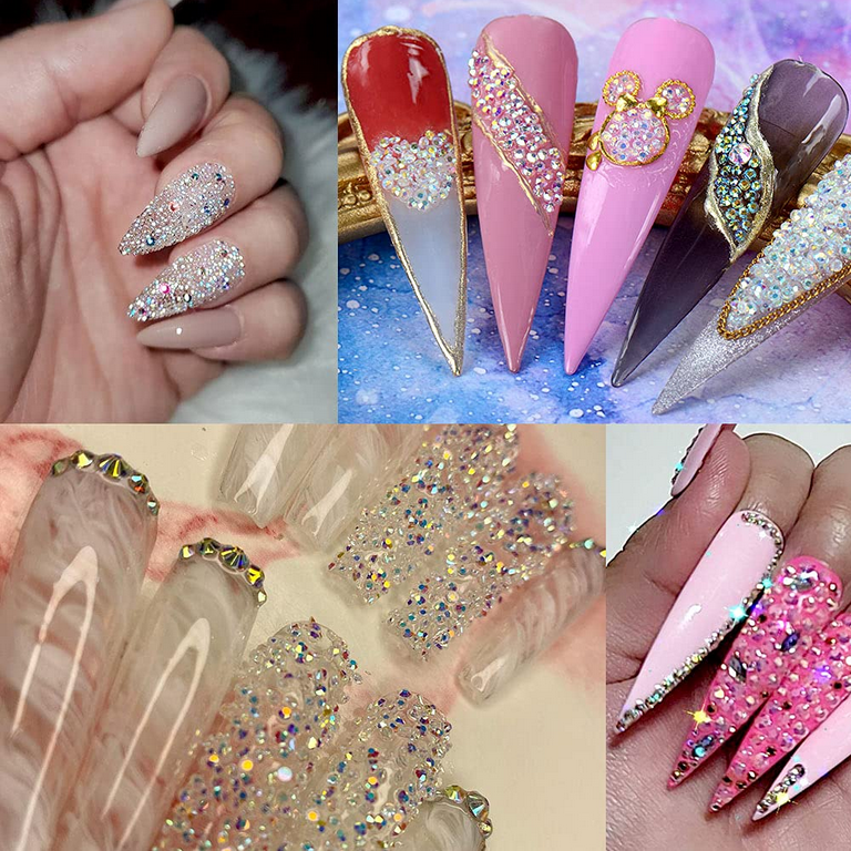 💍Heart gems nails💍  Gem nails, Heart nails, Bling acrylic nails