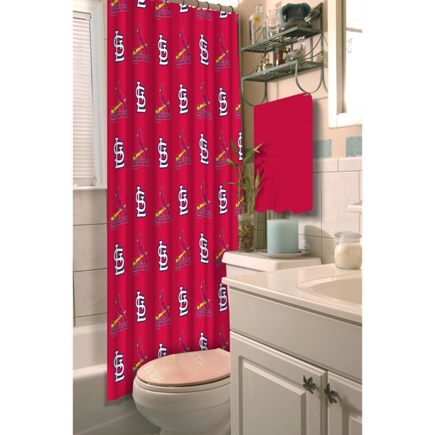 MLB St. Louis Cardinals 72" x 72" Shower Curtain, 1 Each