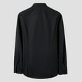thumbnail image 4 of ZCFZJW Men's Business Dress Shirts Wrinkle Free Long Sleeve Regular Fit Dress Shirt Big and Tall Casual Solid Color Button Down Shirts Black L, 4 of 6