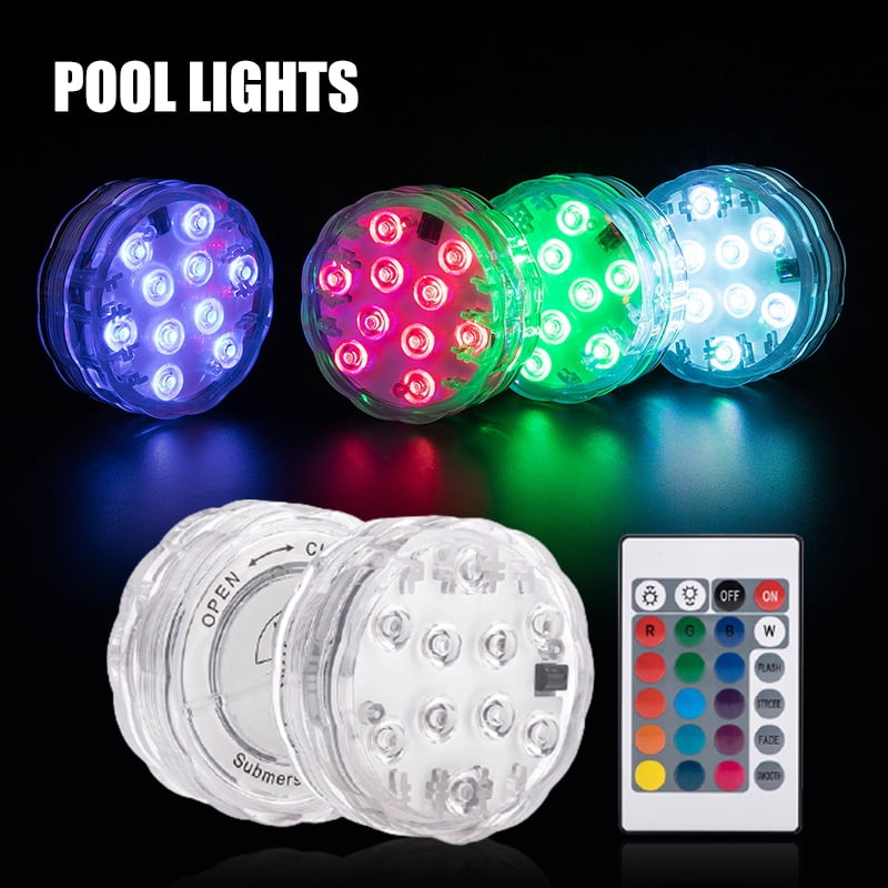 RGB Led Pool Light Waterproof IP68 2W Swimming Poollights with Remote Control 