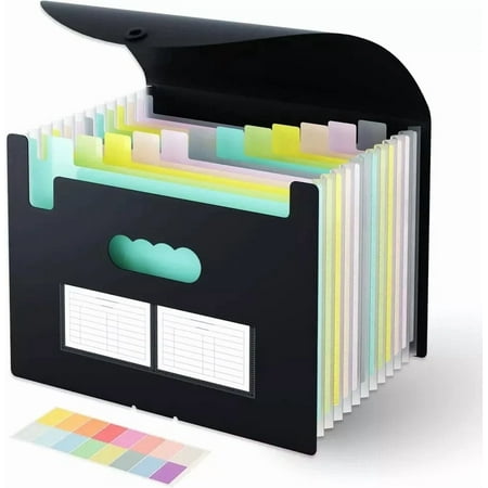 Eoout Accordion File Organizer, Expanding File Folder Letter Size, 13 Pockets, P