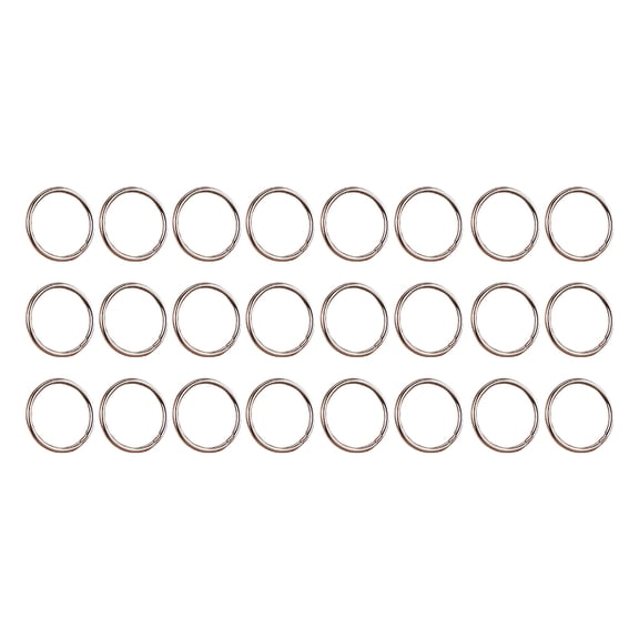 ELAYARD 24Pcs Plated Silver Round Metal Keychain Rings for Car Keys and DIY Craft Projects