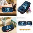 thumbnail image 6 of Yuyamidu Blue Axolotl 17 Inch Kids School Backpack Set, 4 Piece Flap Backpack with Lunch Bag, Pencil Case and Water Bottle Holder, Lightweight 600D School Bag for Elementary and Middle School, 6 of 7