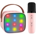 thumbnail image 1 of Karaoke Machine Kids, Portable Bluetooth Karaoke Machine with Microphone for Kids Adults, Voice Changing Effects & LED Lights, 1 of 5