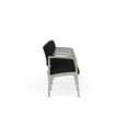thumbnail image 4 of Lesro Lenox Steel Fabric 4-Seat Waiting Room Guest Reception Chair in Silver/Open House Black, 4 of 5